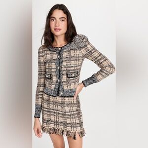 LoveShackFancy set Chantria Crop Cardigan and Skirt size L Like New.